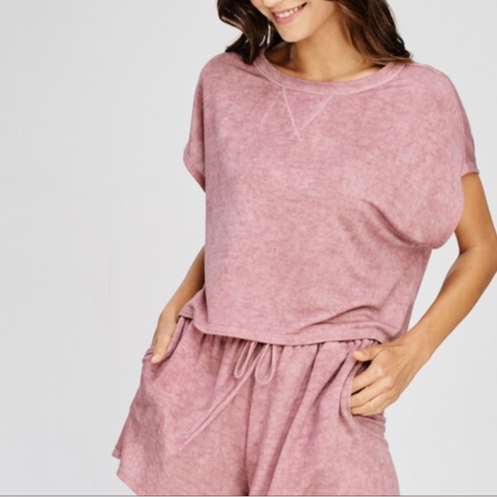 LAST ITEM Mauve Sweetheart Lounge Set - Picture 2 of 8